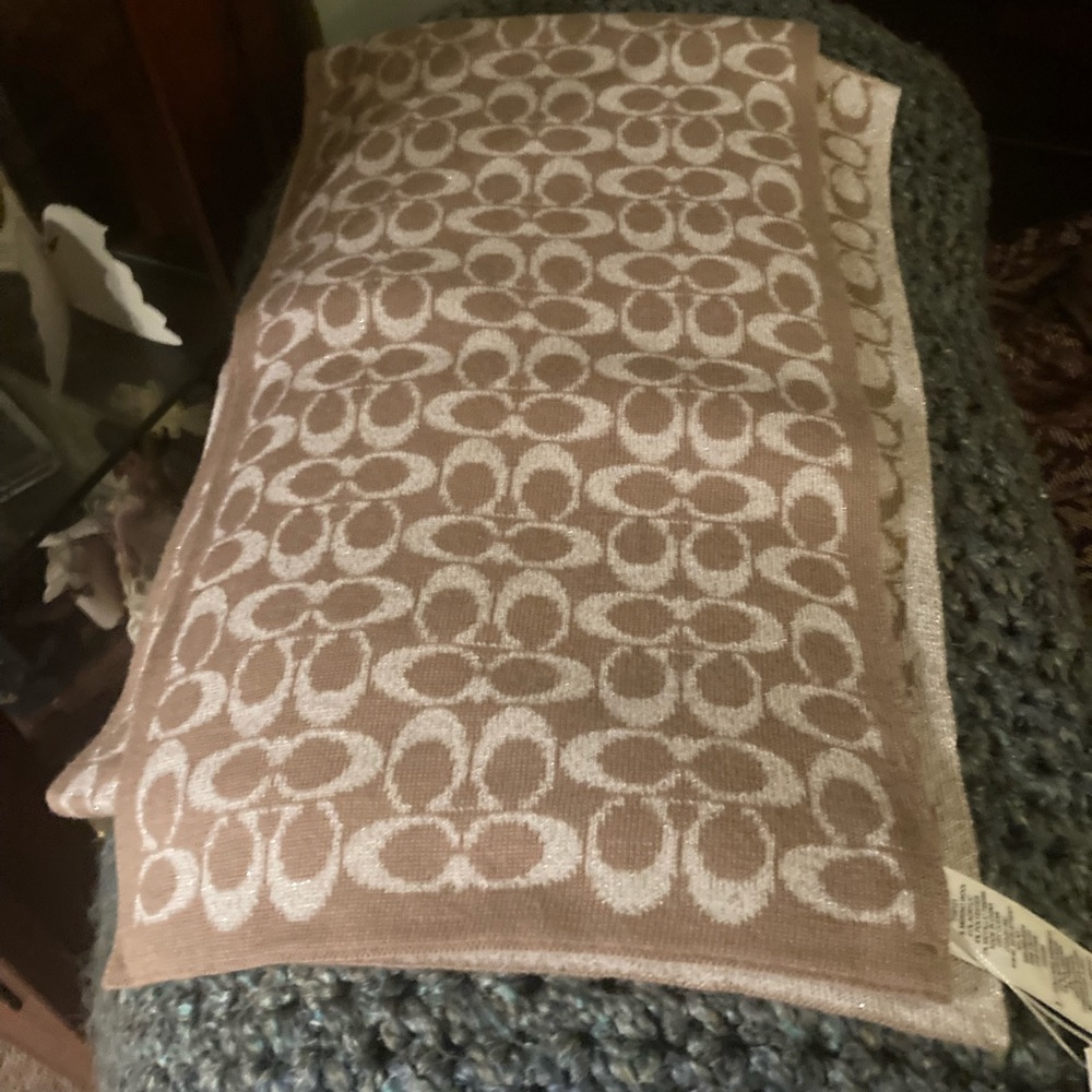 Coach logo scarf 12 x 74 new with tags Retail $135!